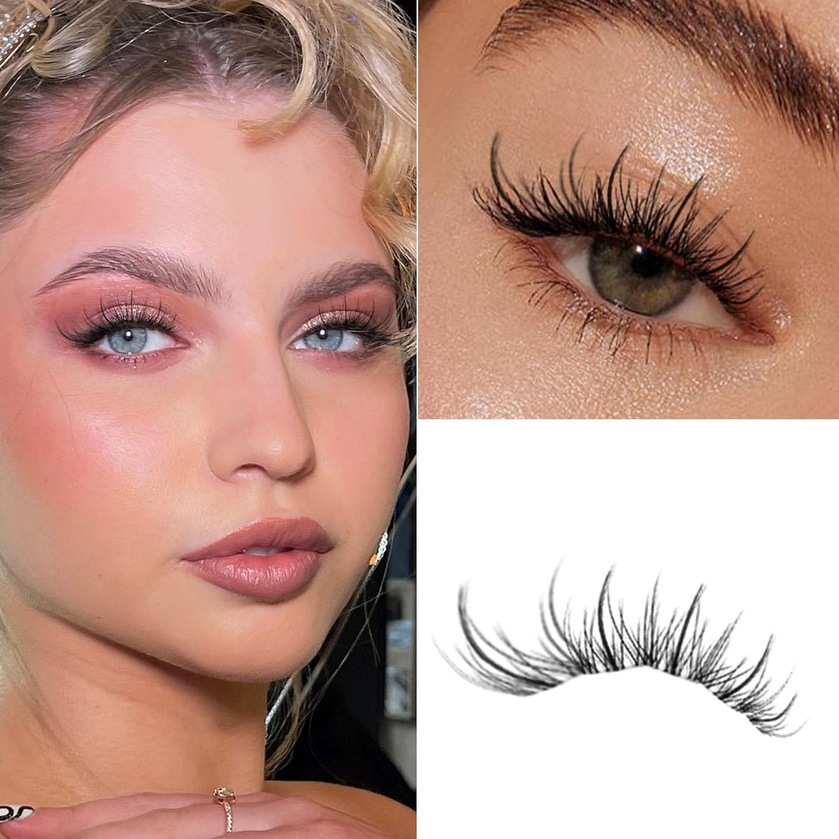 120Pcs Clear Band Lash Clusters 10-14mm Natural Look Cluster Eyelashes C Curl Resuable Invisible
