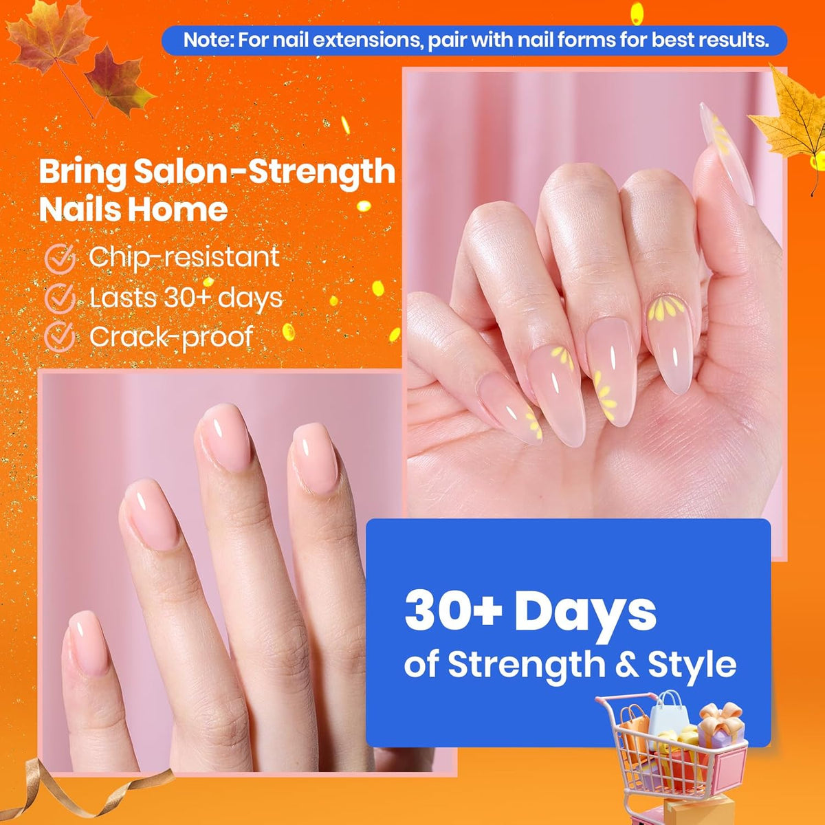 Beetles Builder Gel for Nails HEMA-Free,2 Colors 7 in 1 Clear & Nude Strengthener Gel for Building