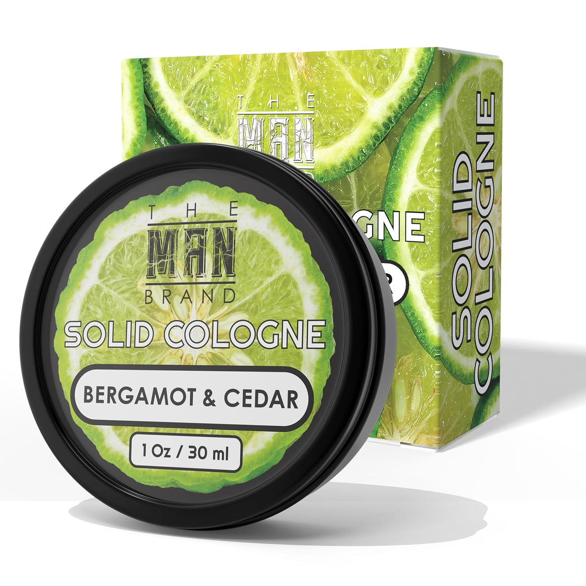 Solid Cologne Men's Bergamot and Cedar Solid Cologne Balm, Wax Bergamot Cologne for men, Solid
