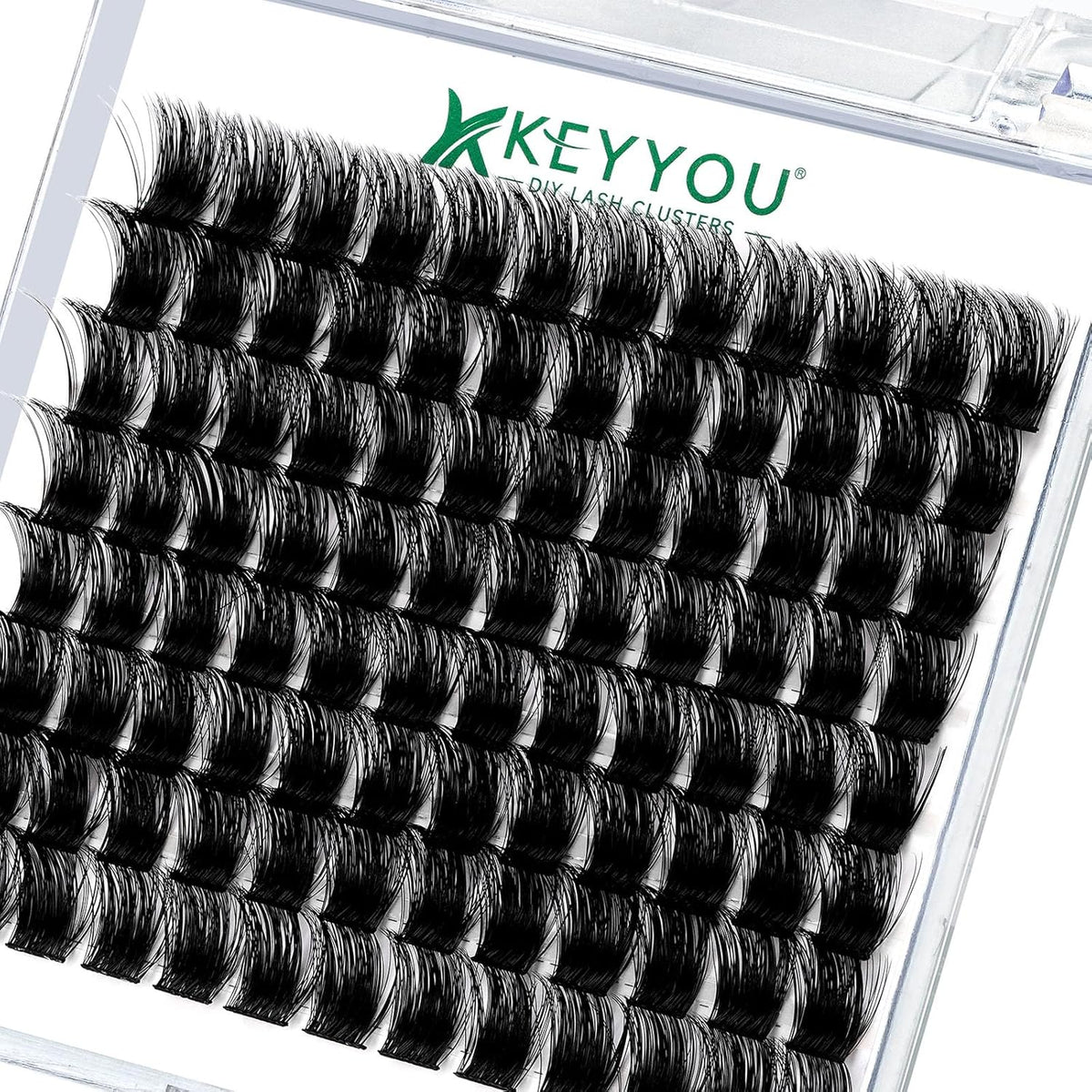 Lash Clusters,96 Pcs Cluster Lashes D Curl 14mm DIY Lash Extensions Eyelash Clusters,KEYYOU Volume