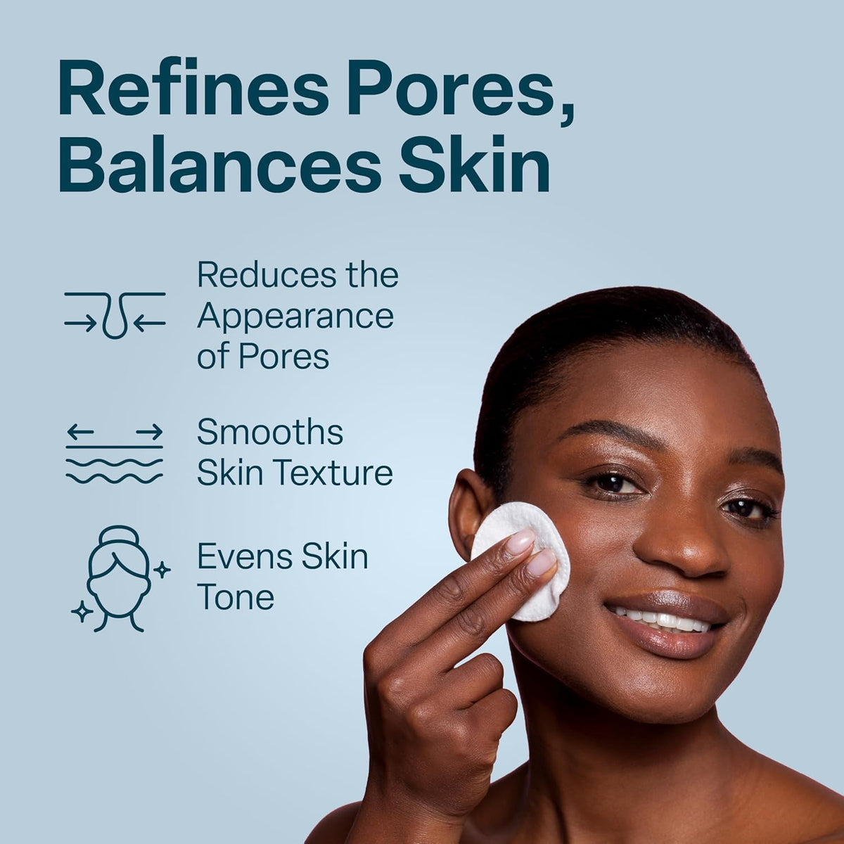 Pore Refining Toner Pads with Salicylic Acid and Niacinamide in a Witch Hazel Solution - With