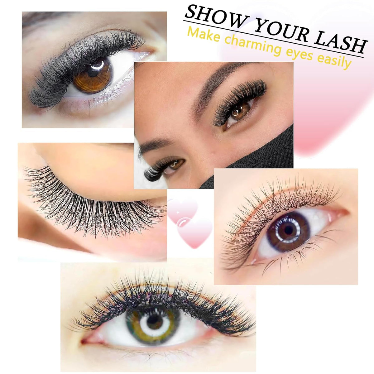 YY Lash Extensions Y Eyelash Extensions 0.05mm Thickness D Curl Mix 8-15mm Premade Fans 4D