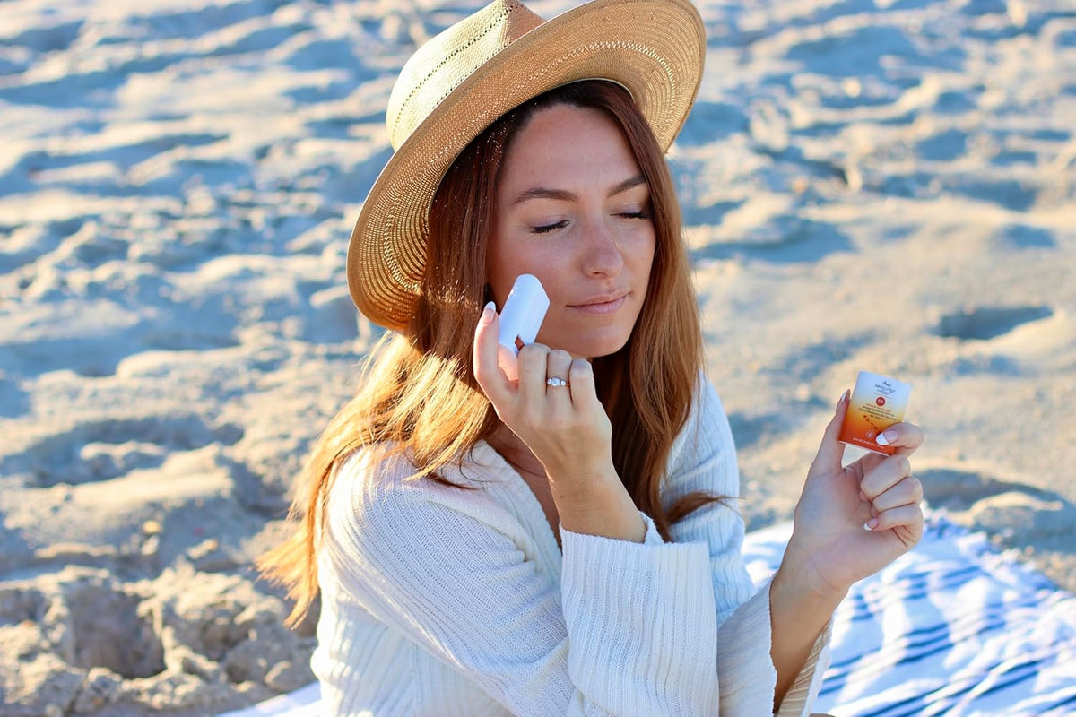 SPF 50 Mineral Sunscreen Stick with Rose Hips Oil, Cruelty Free and Reef Safe, Vegan Blend for Face
