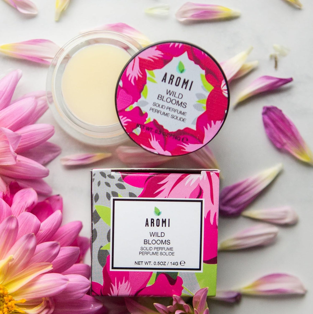 Aromi Solid Perfume | Floral Fragrance, Vegan, Cruelty-free, Travel, Women’s Gift, Peony, Orange