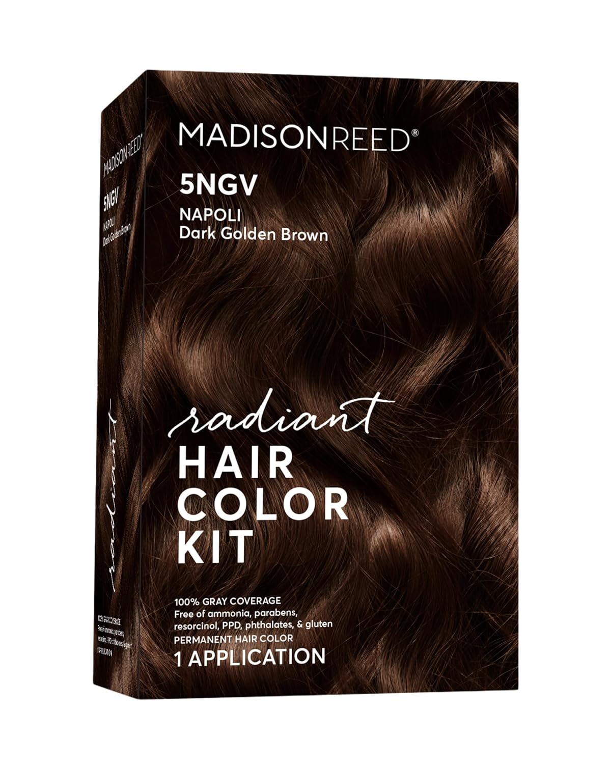 Madison Reed Radiant Hair Color Kit | 5NGV Dark Golden Brown with Warm Tones (Napoli Brown) for