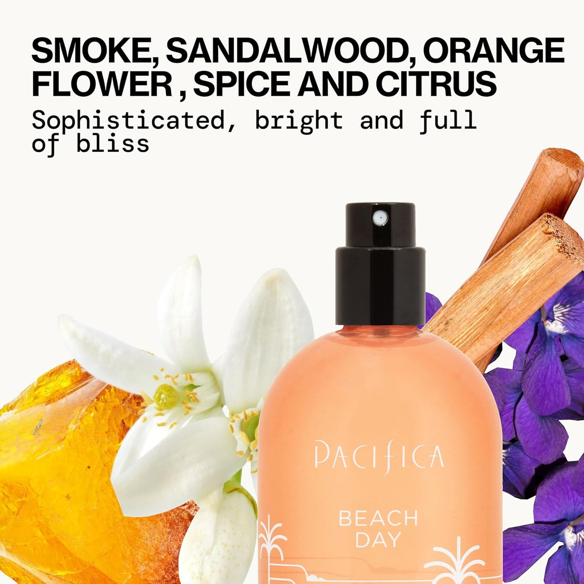 Pacifica Beach Day Spray Perfume, Fragrances, Bliss, Bergamont, Orange Flower, Sandalwood, Amber
