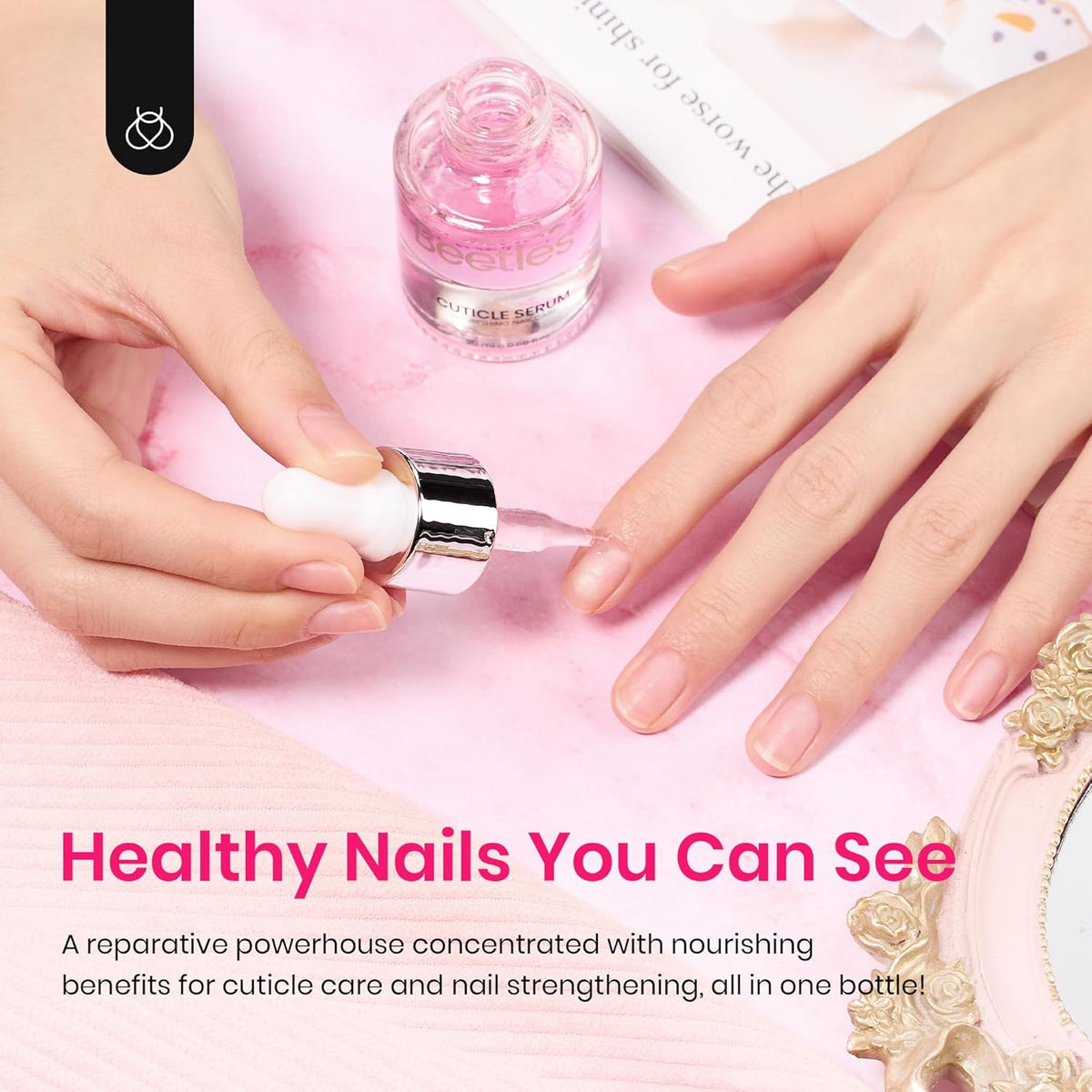 Beetles Cuticle Oil For Nails - 20ml Nail Care Strengthener Oil Stronger Nails Spa and Hand