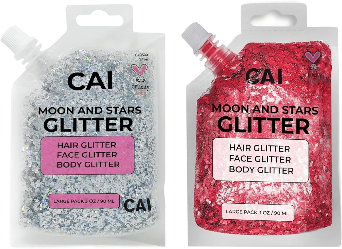 Face, Body & Hair Glitter Gel – Halloween Glitter for Kids and Women – 3 Oz Cosmetic-Grade Gel