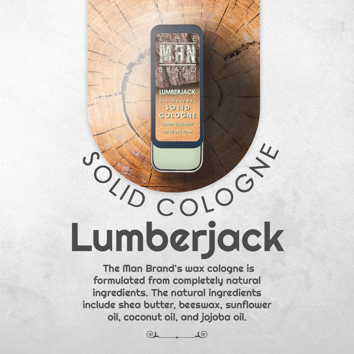 Lumberjack Solid Cologne - Natural Men's Cologne - Men's fragrance Wax Cologne, Lumberjack Travel