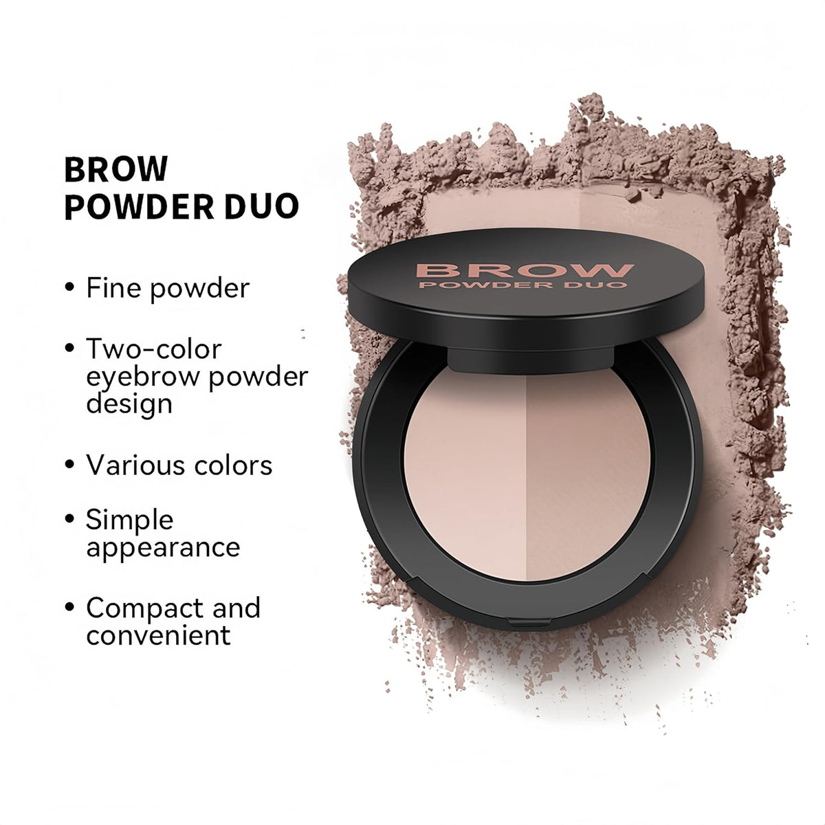 MAEPEOR Brow Powder Duo 6 Colors Natural Smooth Eyebrow Powder Professional Brow Contour Palette