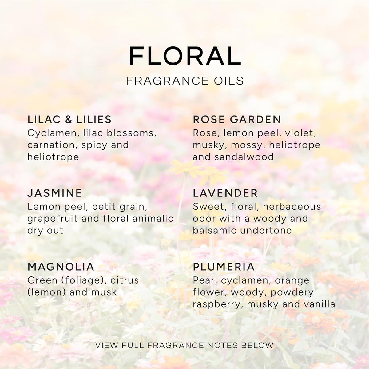 Eternal Essence Oils Floral Set of 6 Premium Fragrance Oils - Lavender, Lilac Lillies, Jasmine