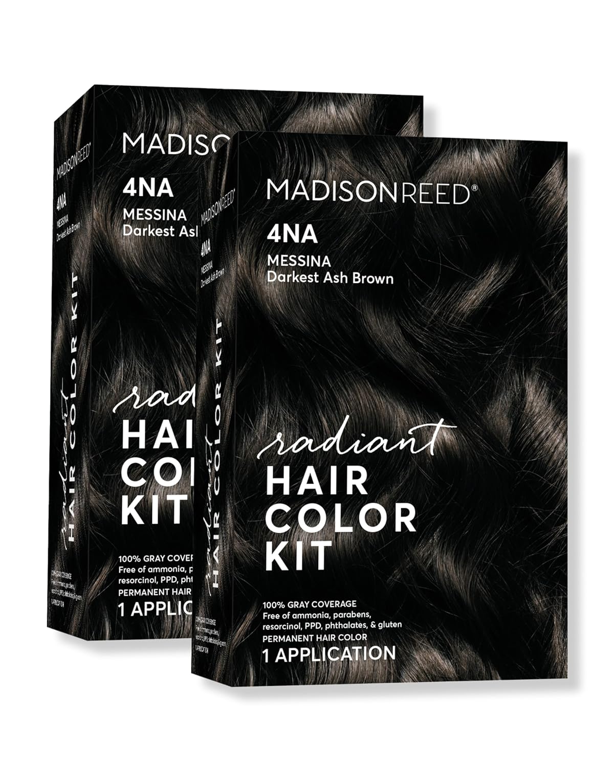 Madison Reed Radiant Hair Color Kit | 4NA Darkest Ash Brown with Cool Smoky Undertones (Messina