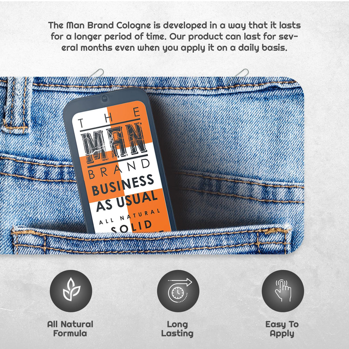 Business As Usual Solid Cologne Balm for men - Natural Men's Cologne - Redefined men's fragrance