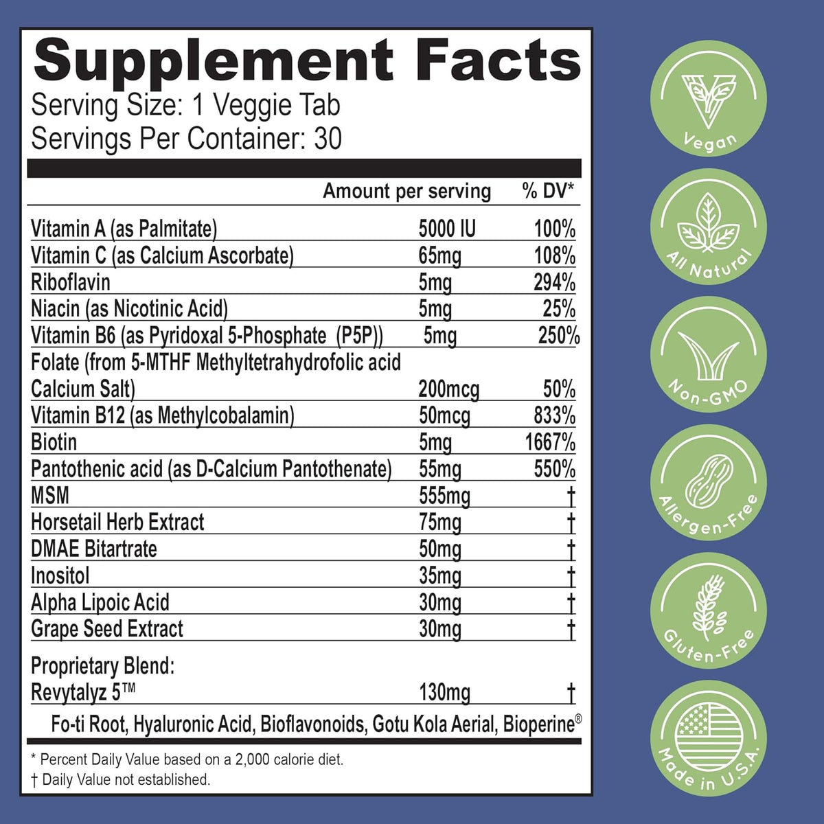 Biotin (Biotina Vitaminas) - Hair Skin Nails Vitamins for Women & Men - 5000 mcg - Hair Growth