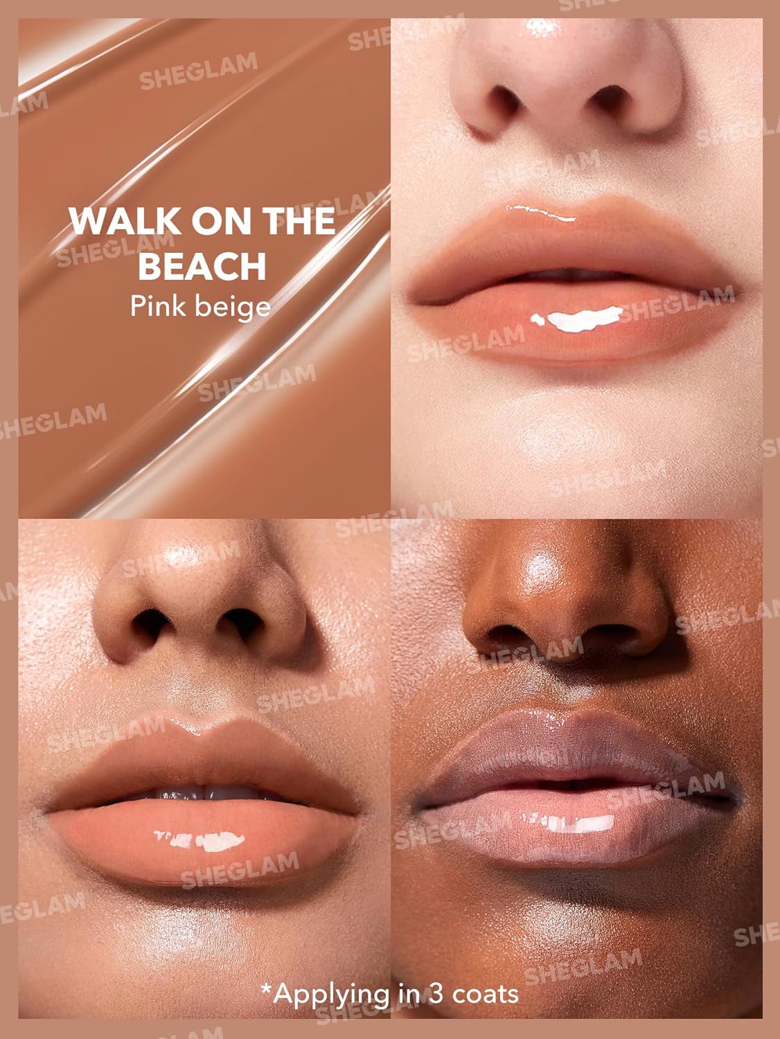 SHEGLAM PoutPerfect Moisturizing Solid Lip Gloss Non Sticky Lipstick with Coconut Oil - Walk on the
