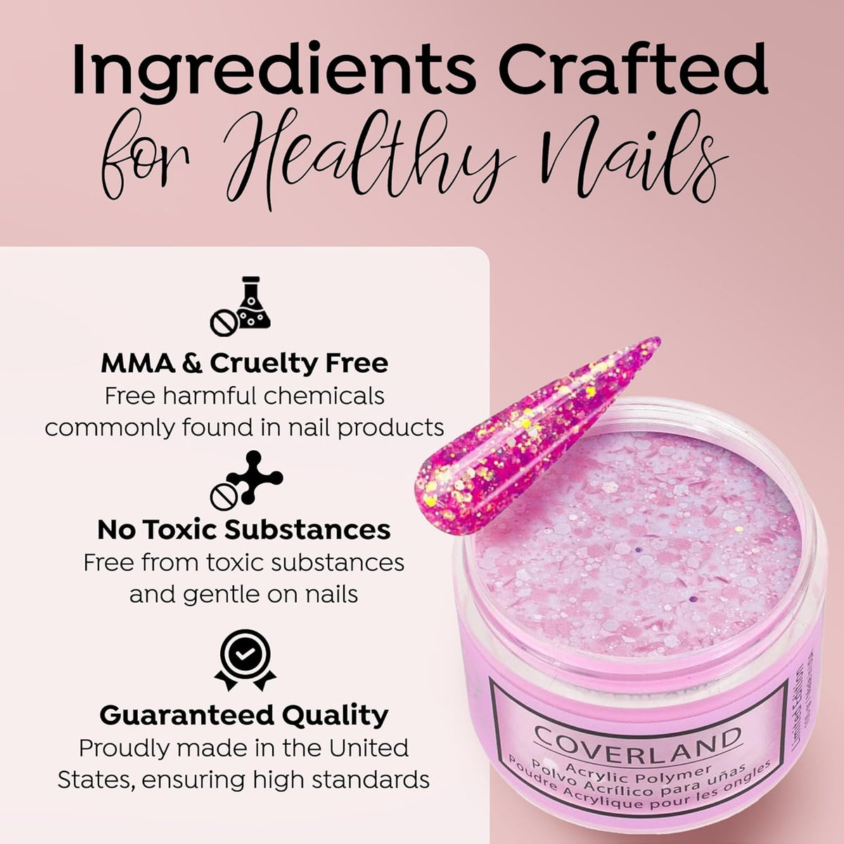 Tones Coverland Acrylic Nail Powder "Vacation Mode" - Limited Edition Acrylic Powder for Nail
