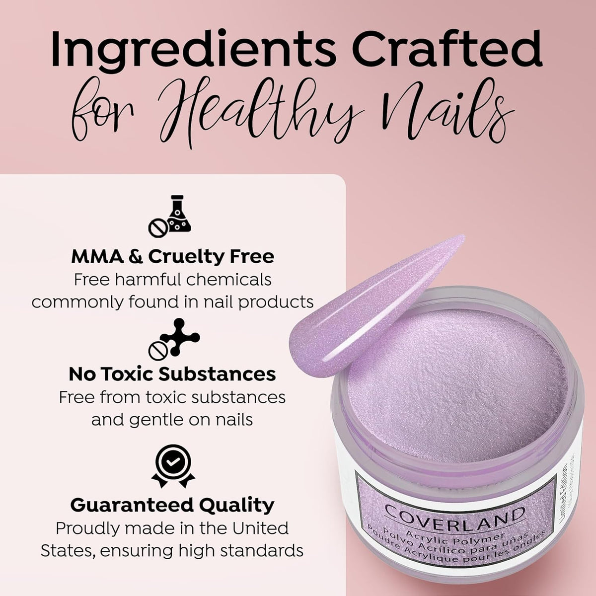 Tones Coverland Acrylic Nail Powder "Sugar Plum" - Limited Edition Acrylic Powder for Nail Design