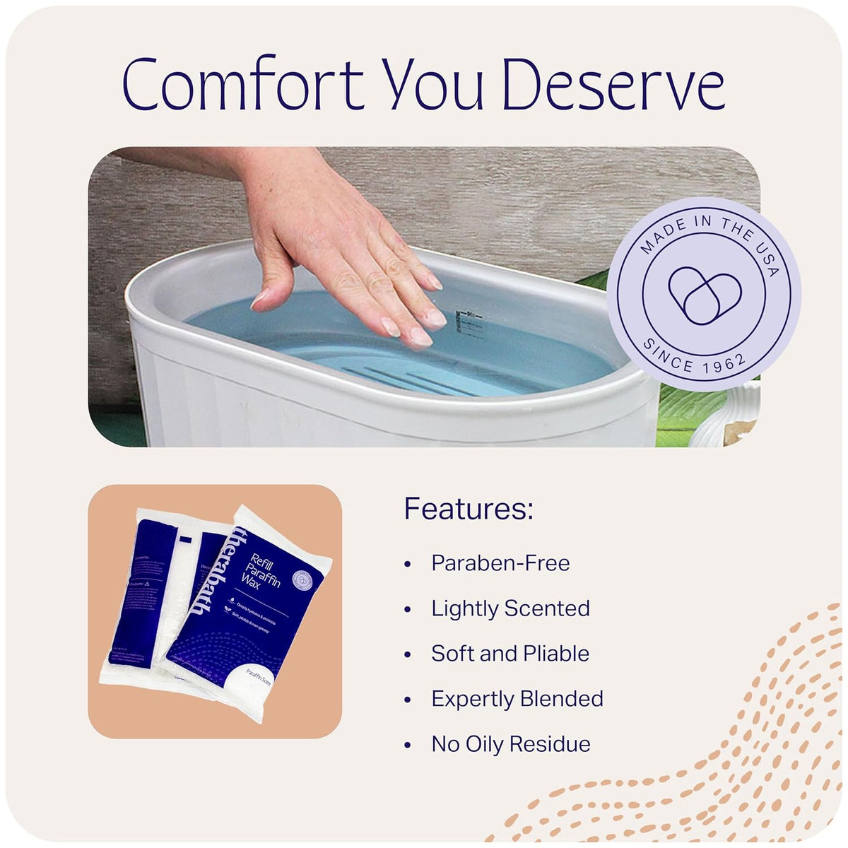 Therabath Paraffin Wax Refill - Thermotherapy - For Hands, Feet, Body - Deeply Hydrates - Made in