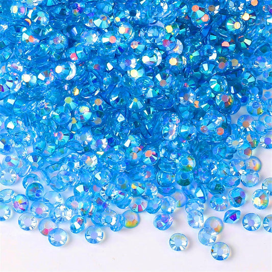 1000 Pieces SS20 5mm Flatback Rhinestones AB Clear Round Gems Crystals for Nail Art DIY Crafts
