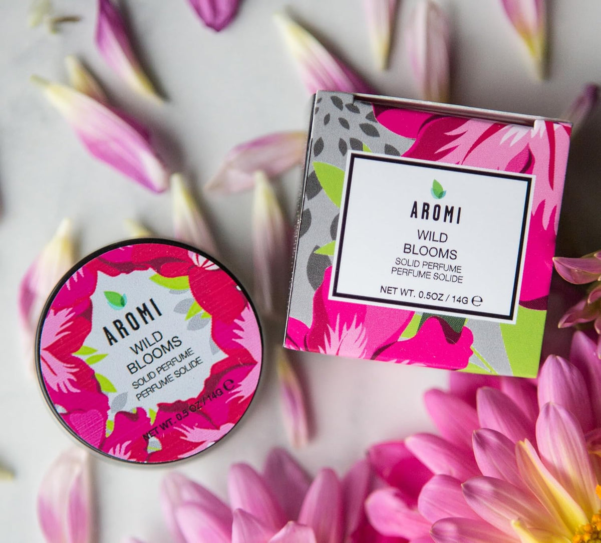 Aromi Solid Perfume | Floral Fragrance, Vegan, Cruelty-free, Travel, Women’s Gift, Peony, Orange