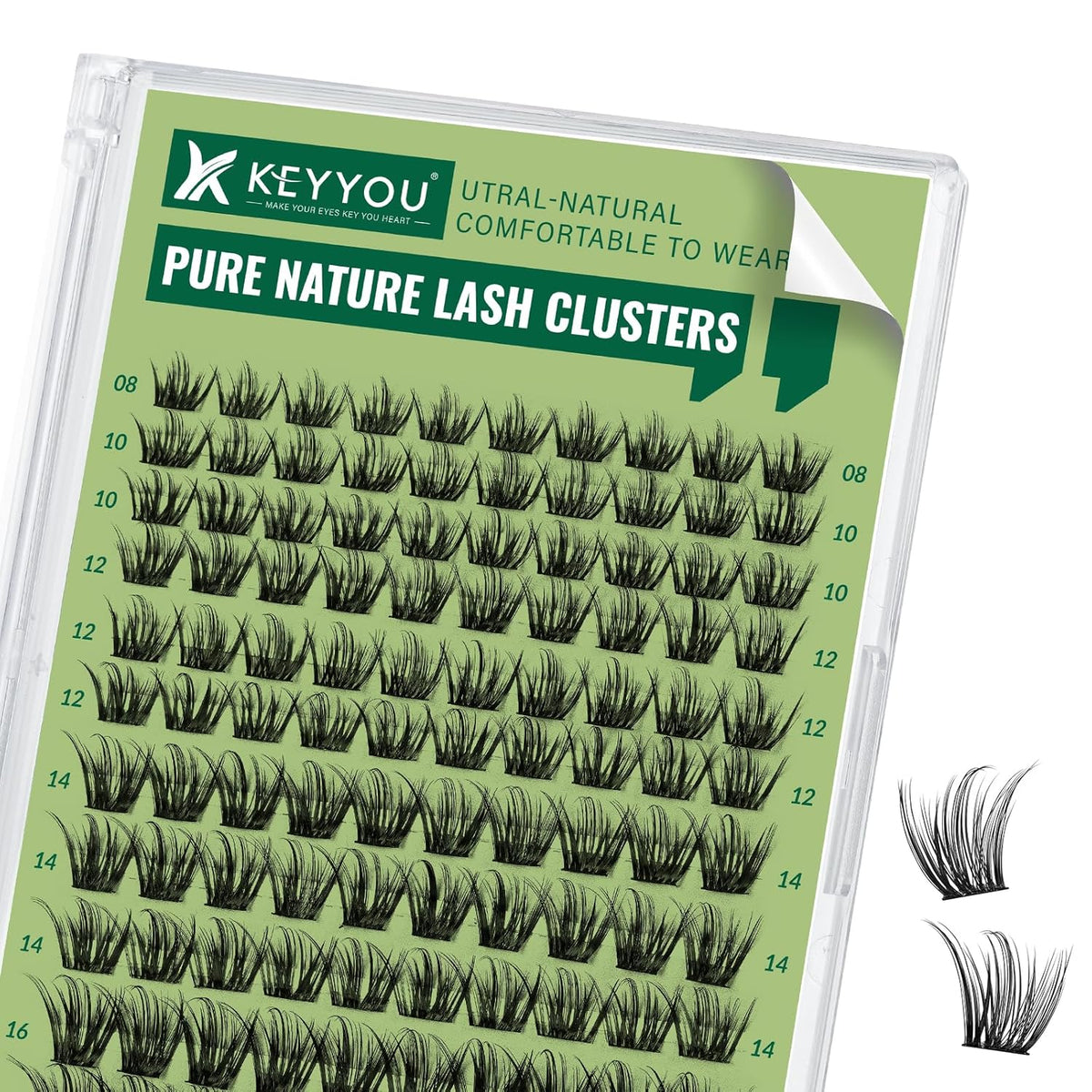 Natural Lash Clusters Wispy Eyelash Clusters 144 pcs Cluster Eyelash Extensions D Curl Individual