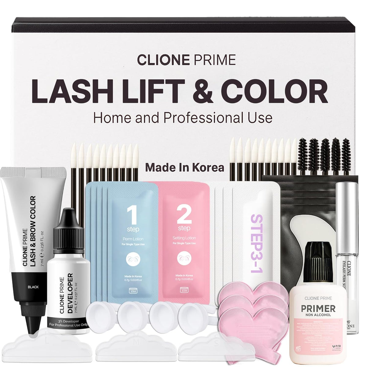 Korean At Home Eye Lash Lift and Tint Kit Professional Brow Lamination and Tint Kit Eye Lash Tint