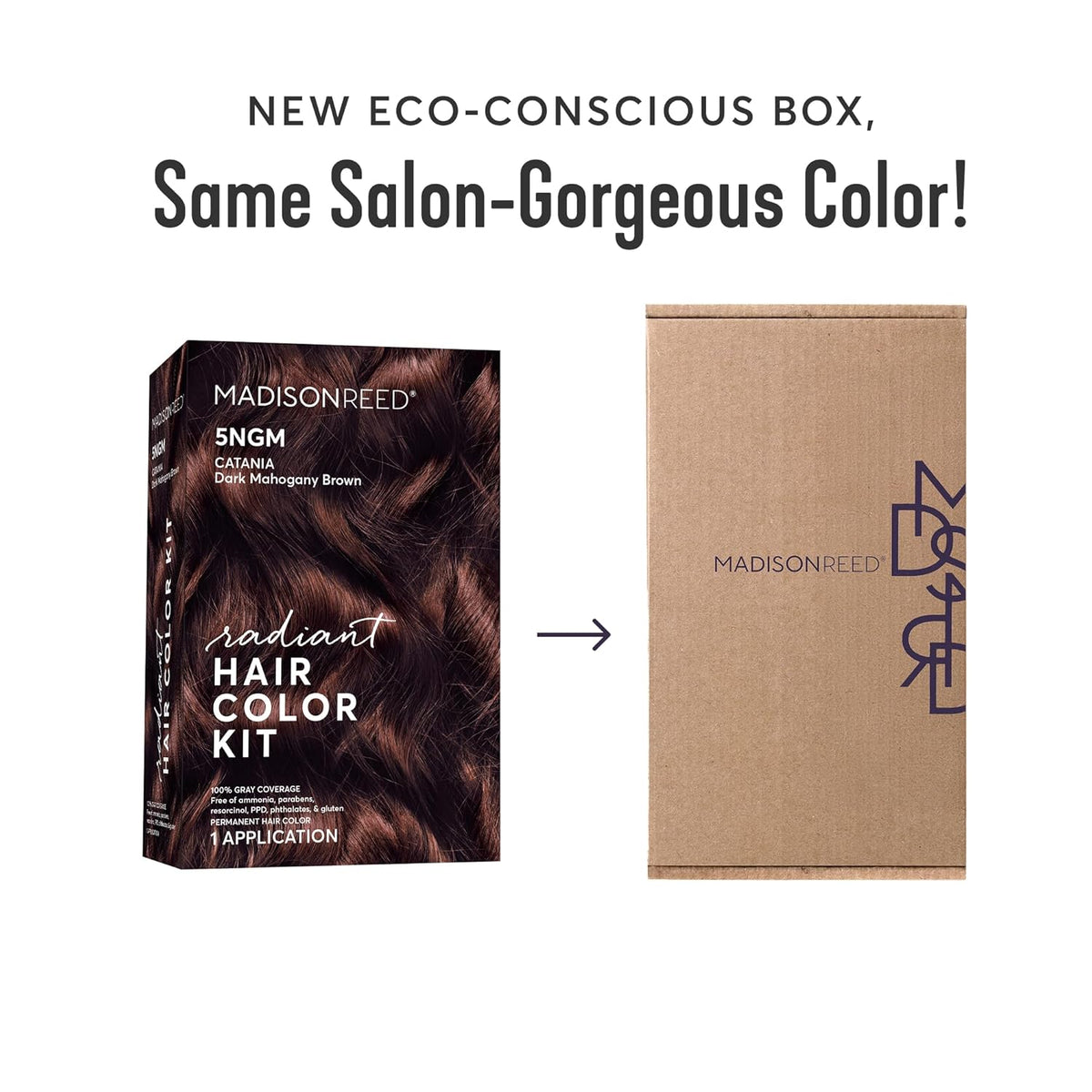 Madison Reed Radiant Hair Color Kit | 5NGM Dark Cinnamon Brown with Gold Mahogany Tones (Catania