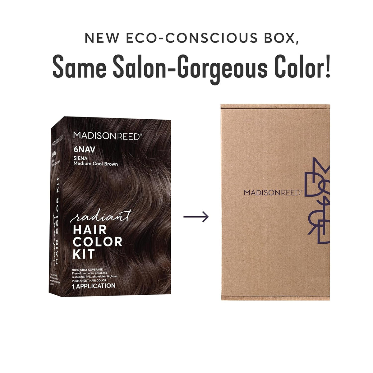Madison Reed Radiant Hair Color Kit | 6NA Medium Ash Brown with Cool Smoky Undertones (Monza Brown)