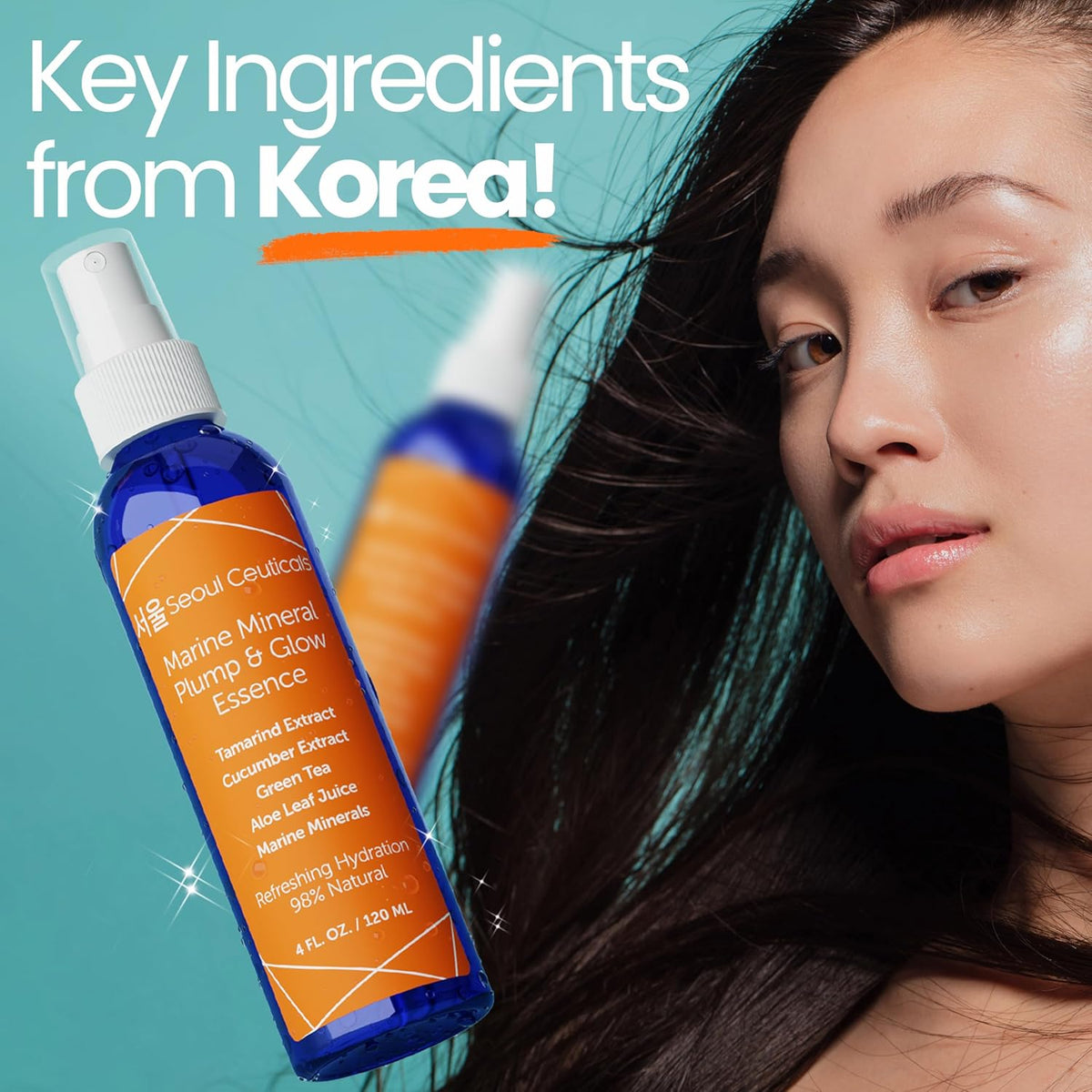 SeoulCeuticals Korean Skin Care Essence Toner - K Beauty Skincare Spray Mist For Face Contains