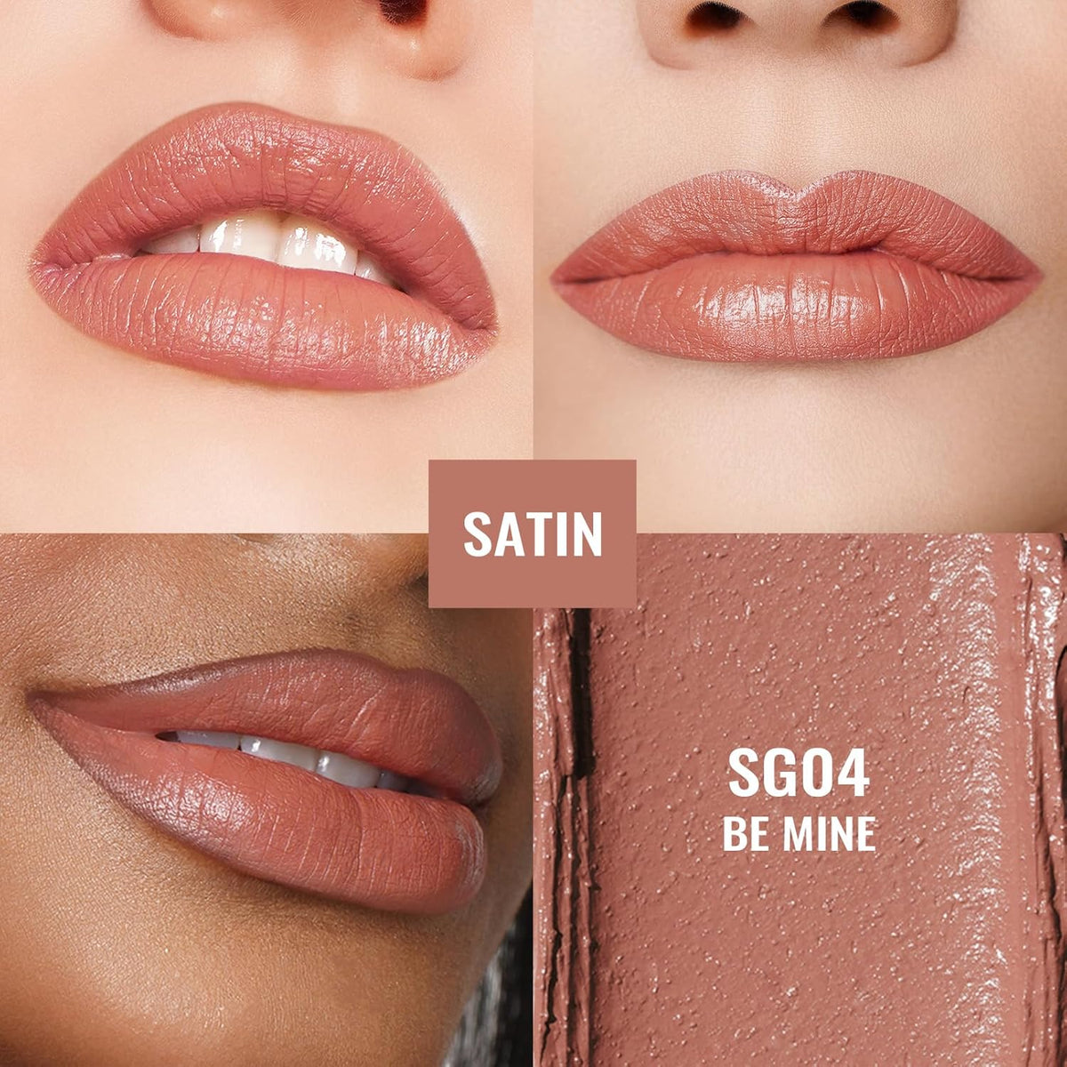 Oulac Color Rich Satin Matte Lipstick – Nude Peach Lipsticks for Women, Long Lasting, Hydrating Lip