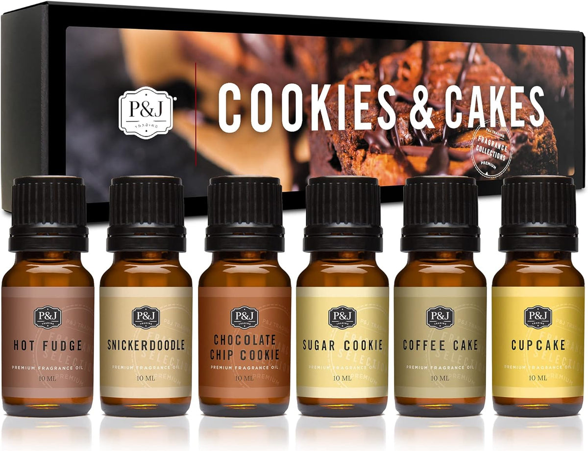 P&J Trading Fragrance Oil Cookies & Cakes Set | Candle Scents for Candle Making, Freshie Scent