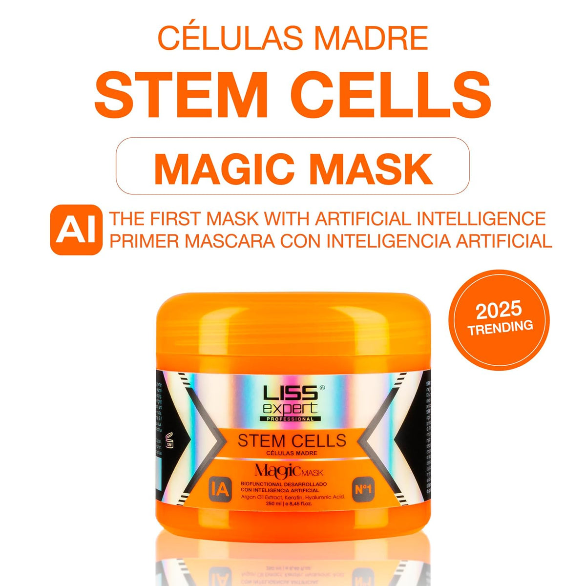 Liss Expert Stem Cells Smoothing Treatment 8.45 oz (ONE shoulder length app) and Magic AI Mask