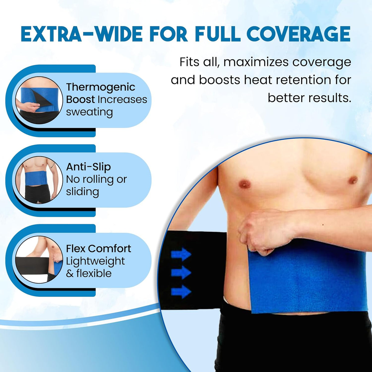 Waist Trimmer Belt for Women and Men – Slimming Body Shaper for Weight Loss – Sweat Band Wrap Ab