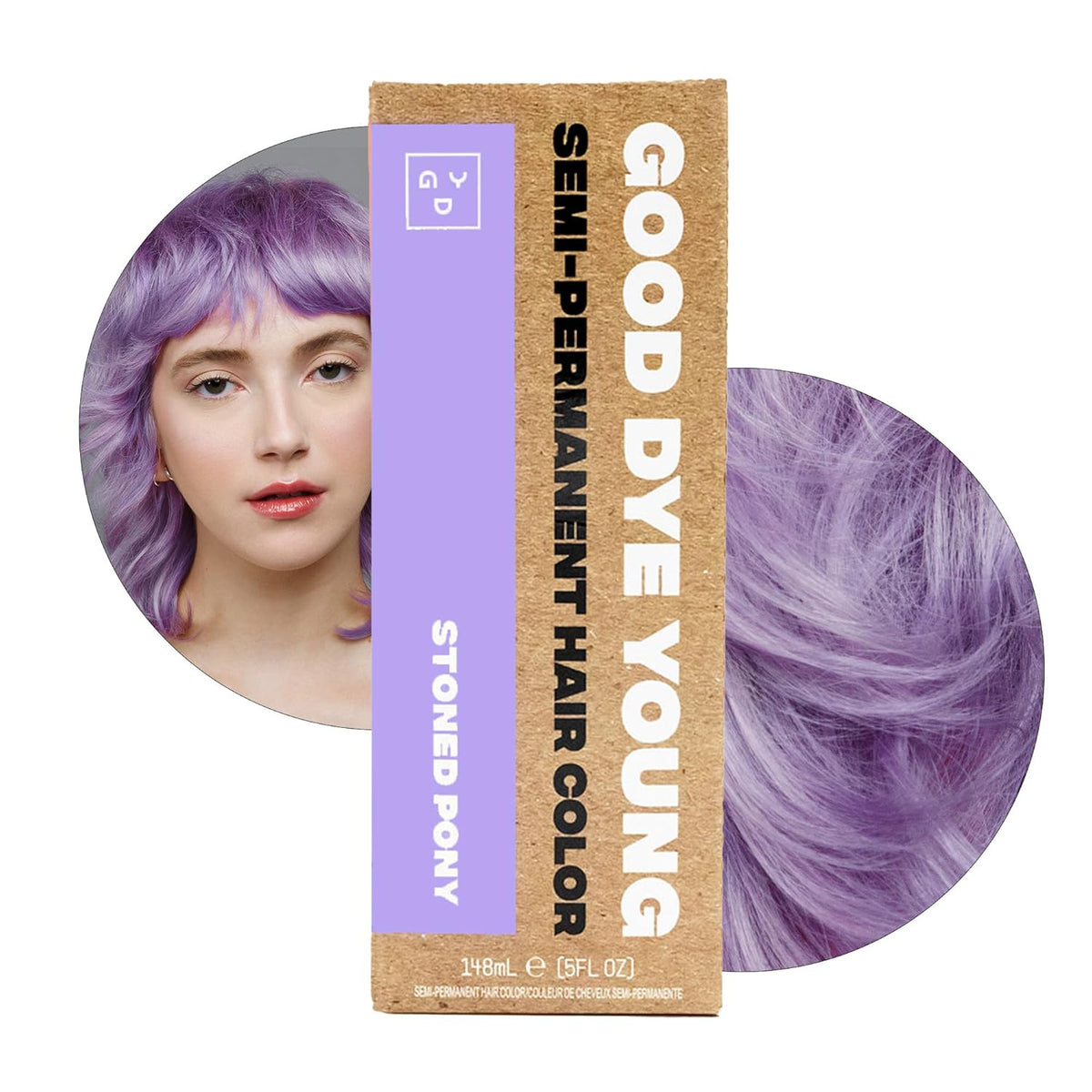 Good Dye Young Semi-Permanent Hair Color, Vegan and Cruelty-Free Purple Hair Dye, Last up to 24