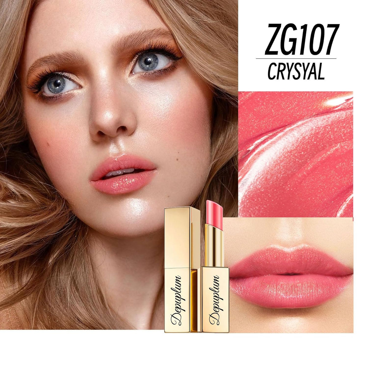 Pink Red Brown Lipstick Set for Women Shimmer Tinted Lip Balm Hydrating Moisturizing Lipstick