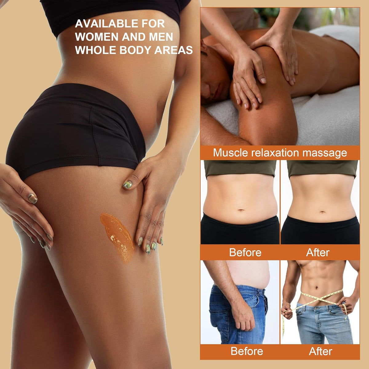 Hot Caffeine Conductive Gel for Body Sculpting Machine, Massage Gel for Body Slimming, Skin Firming