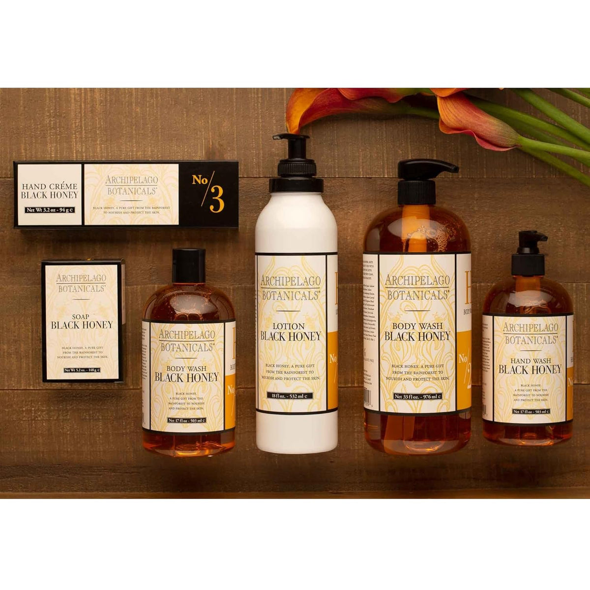 Archipelago Botanicals Black Honey Lotion, Hydrating Body Lotion for Dry Skin, Nourished and