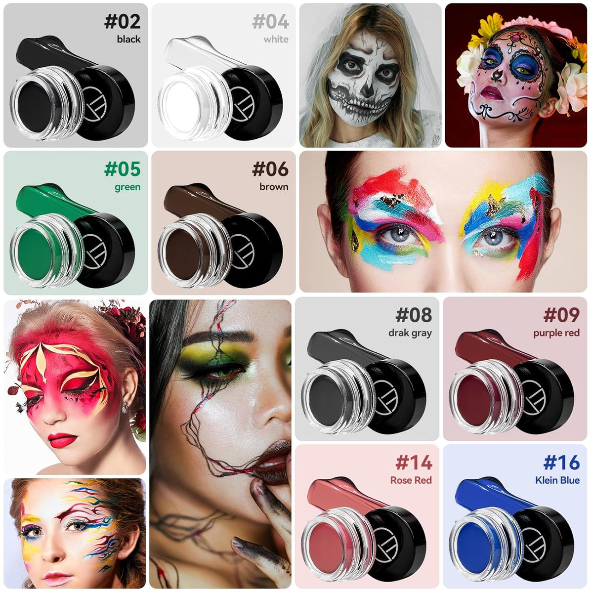 Eyeliner Gel Set,Long Lasting Waterproof With 5.51 IN Long Eyeliner Brush,High-Intensity Pigments