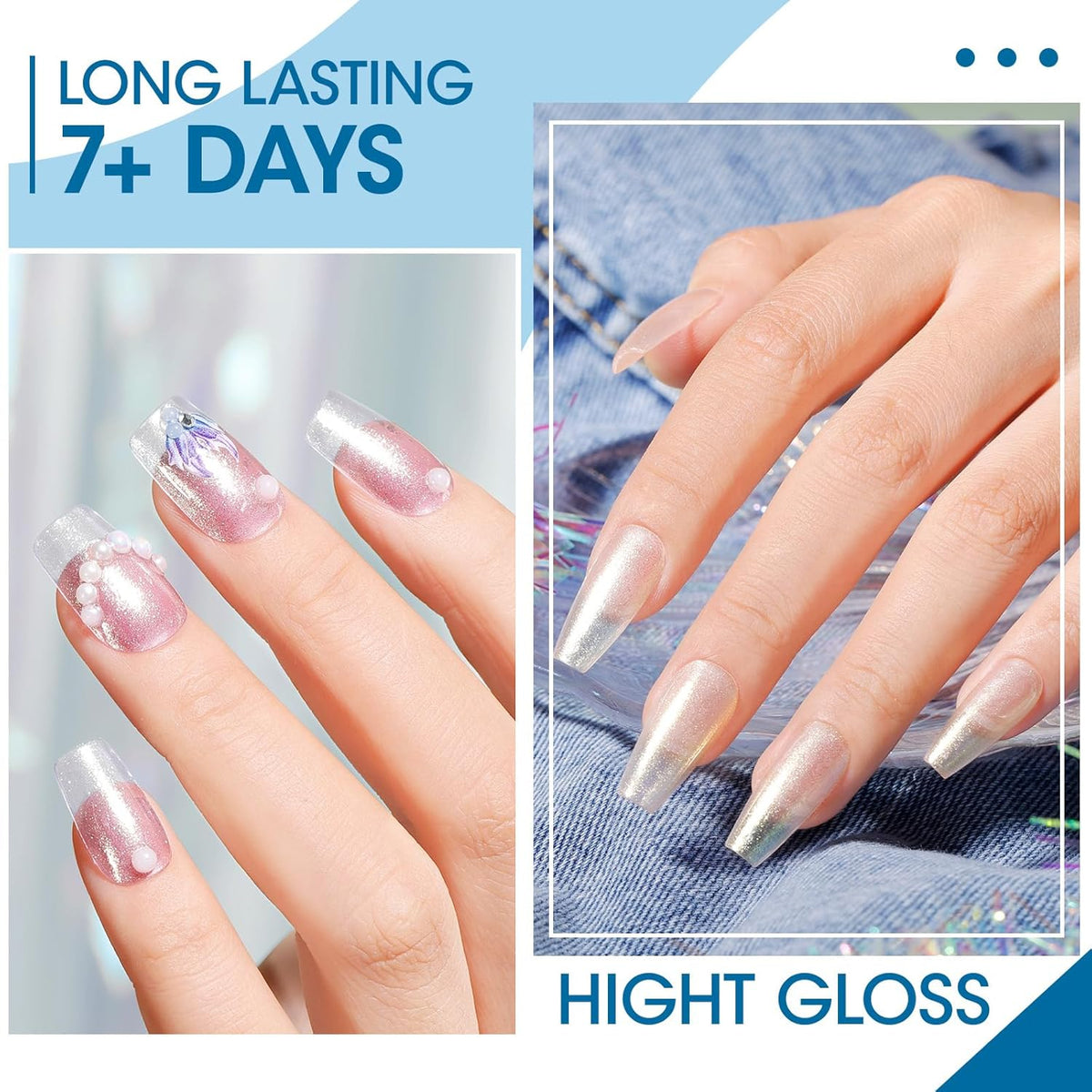 GELLEN Shimmer Pastel Nail Polish, Buildable Sheer Natural Regular Nail Polish Quick Dry