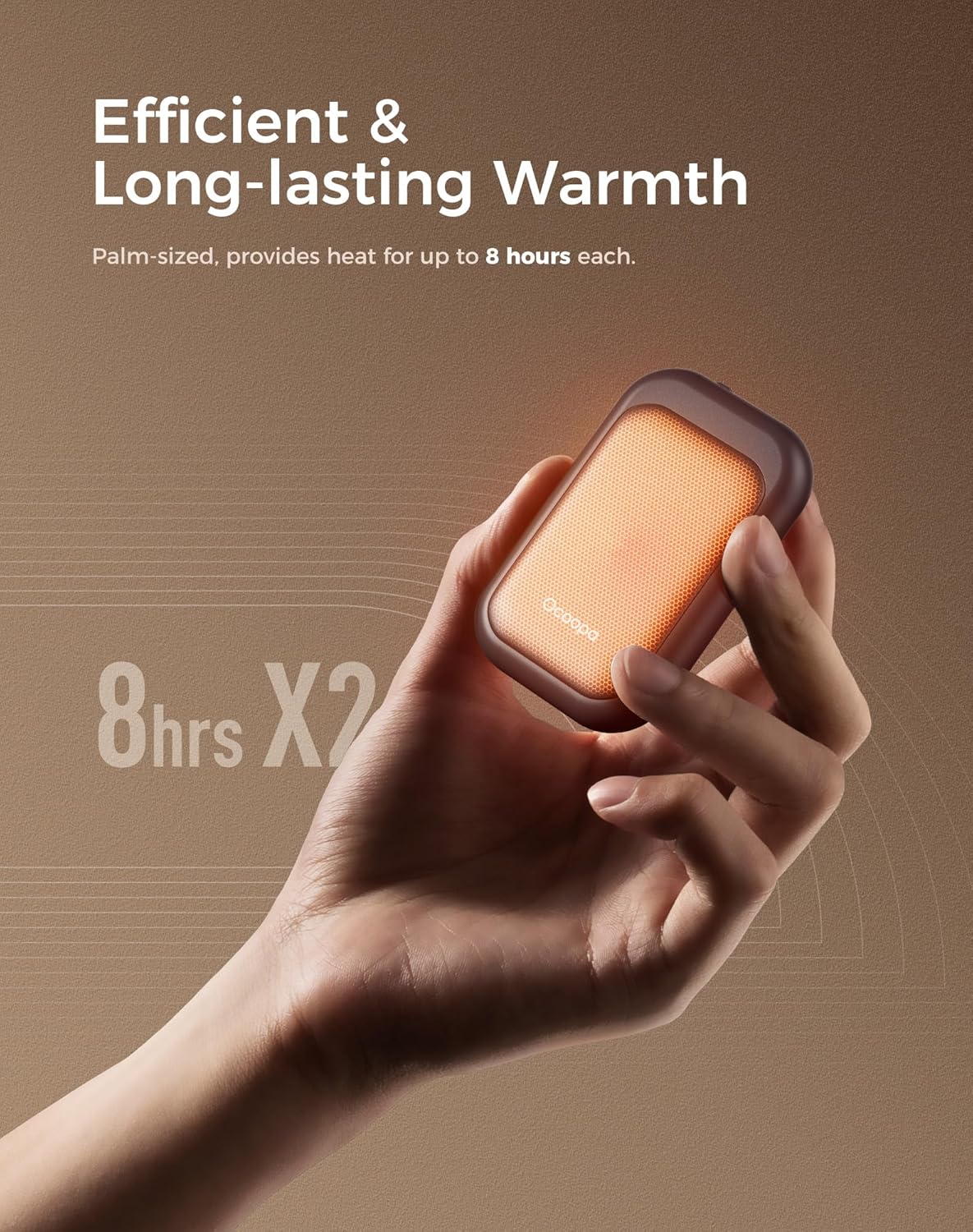 OCOOPA Magnetic Rechargeable Hand Warmers 2 Pack, Card-Style Electric AI Hand Warmers 5000mAh