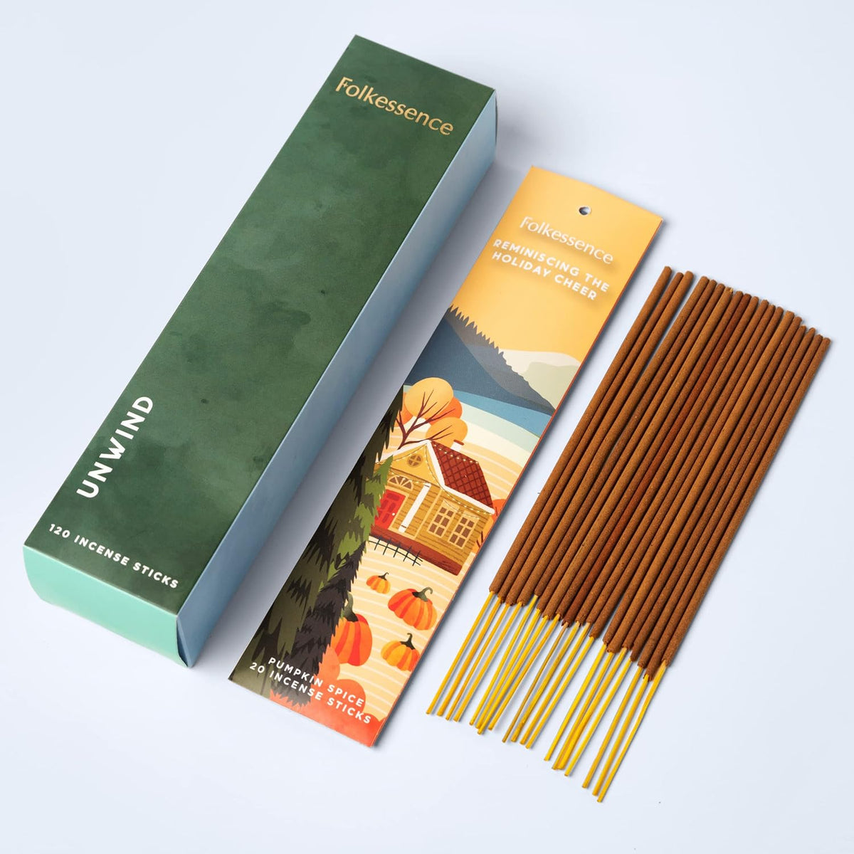 Folkulture Incense Sticks | Set of 6 (120 Fall Insence-Sticks) with 45 Mins Burn Time | Non Toxic