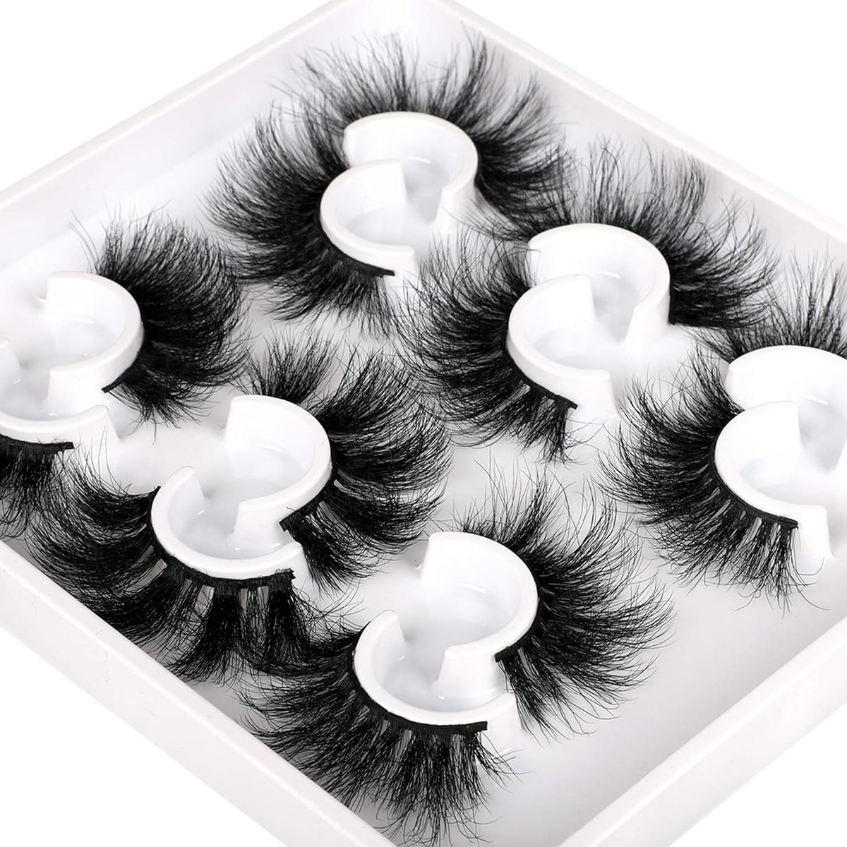 Mink Lashes Fluffy Eyelashes Dramatic Long Wispy Fake Eyelashes Thick 6 Styles Mixed Luxury Russian