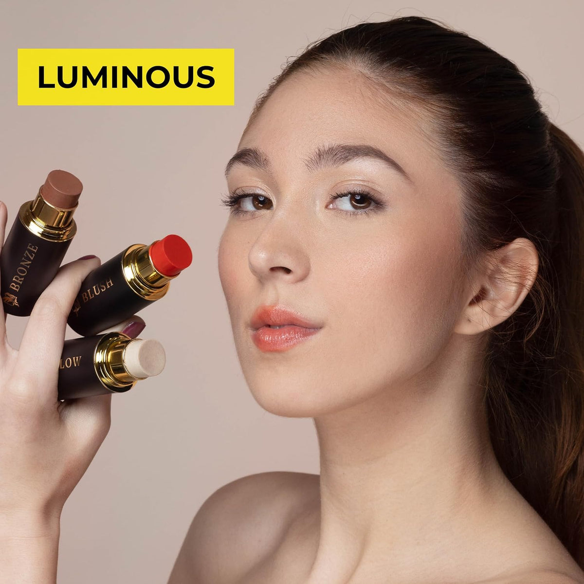 Cream Contour Stick Set – Blush, Bronzer & Highlighter Trio | Hydrating, Buildable, High-Pigment