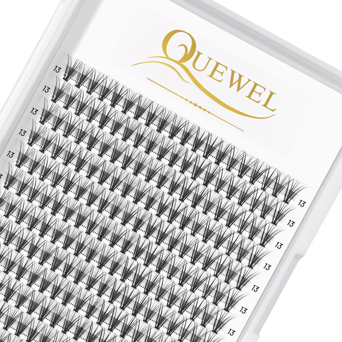 QUEWEL Cluster Lashes 240Pcs Individual Lashes 20D 0.07D Curl 13mm Knot-Free Lash Extensions