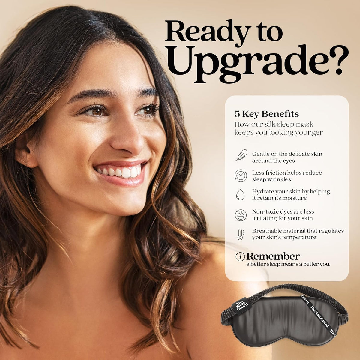Pure Silk Sleep Mask [100% 6A Mulberry Silk, 22 Momme] Light Blocking Travel Essentials. Eye Masks