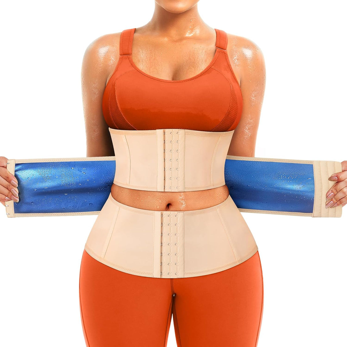 TrainingGirl Waist Trainer for Women Belly Working Out Trimmer Corset Sauna Sweat Belt Band Stomach