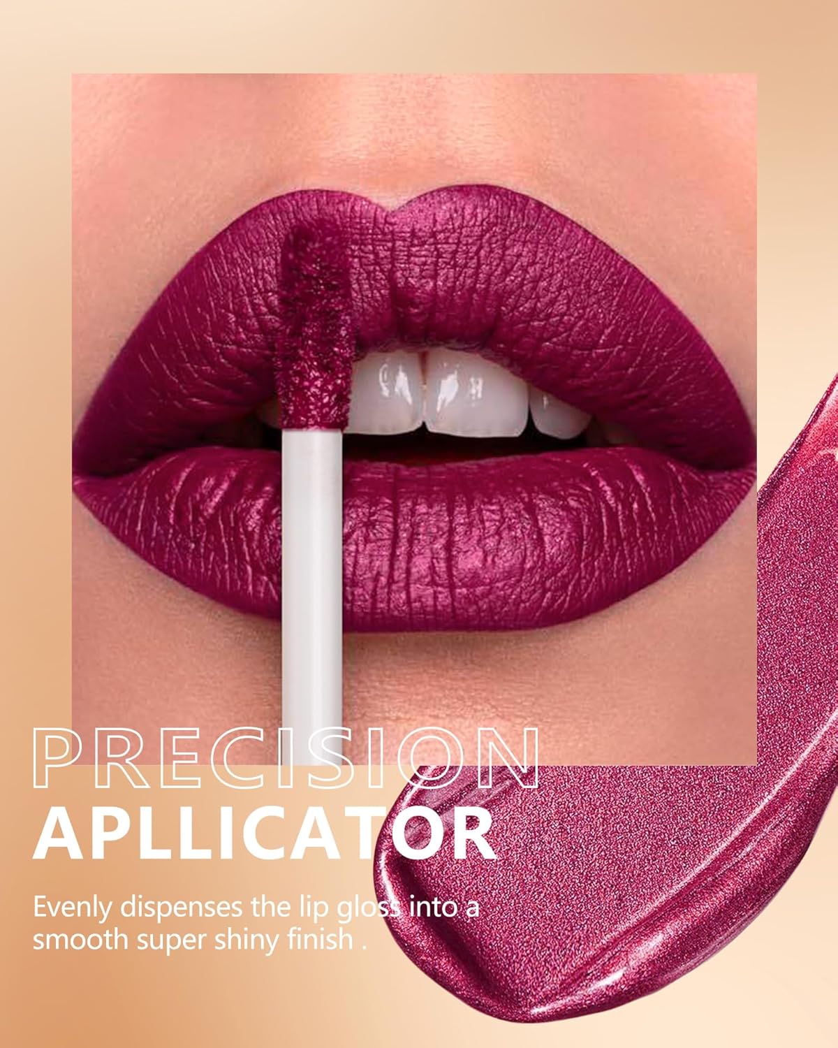 MAKI YIKA Metallic Lipstick - Long Lasting Hot Pink Lipstick for Women, High Shine No Smudge