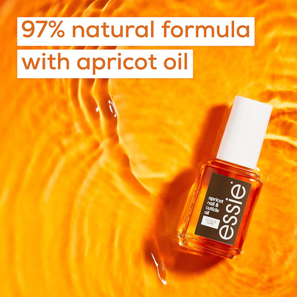 essie Nail Care, 8-Free Vegan, Apricot Nail and Cuticle Oil, softened and nourished cuticles, 0.46