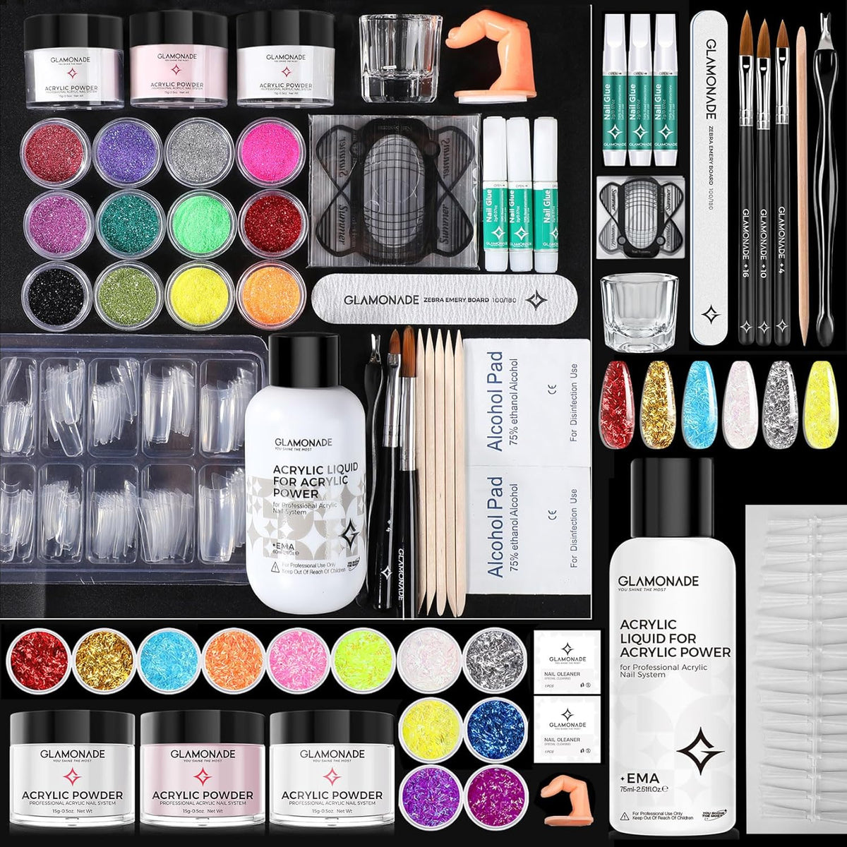 Nail Kit Acrylic Set: Professional Nail Kit with everything for Beginners Acrylic Powder Kit Nail
