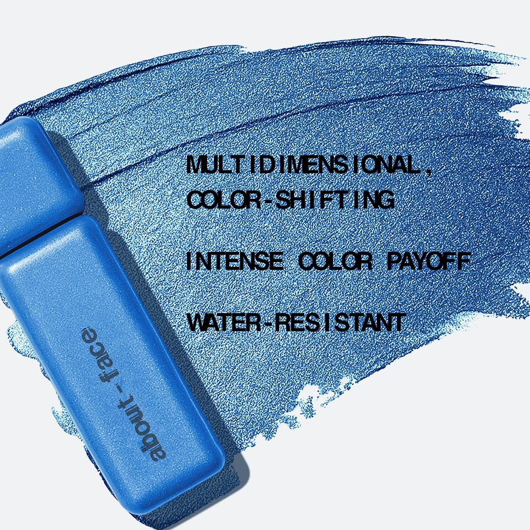 About-face Fractal Glitter Eye Paint Above Santorini – Smudge-Proof, Long-Lasting Liquid Eyeshadow